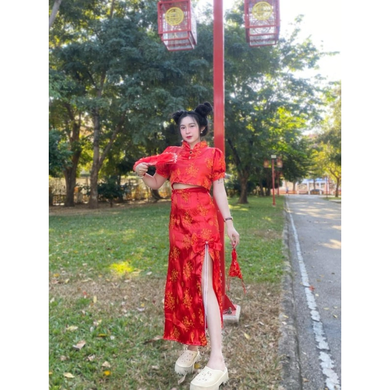 ชุดเซ็ทตรุษจีน พร้อมส่งค่ะ