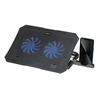 SIGNO CP-511 พัดลมระบายความร้อนโน๊ตบุ๊ค Notebook Cooling Pad 2 ใบพัด ไฟ LED ปรับระดับได้ มีพอร์ต USB