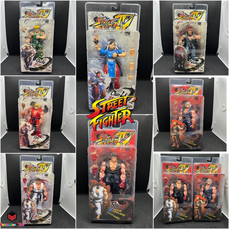 โมเดล Street Fighter IV สตีท ไฟเตอร์ สูง 15-17เซ็น 🔥สินค้าพร้อมส่ง🔥Ryu/ken/chun li/Akuma/Guile Action Figure tall 17CM