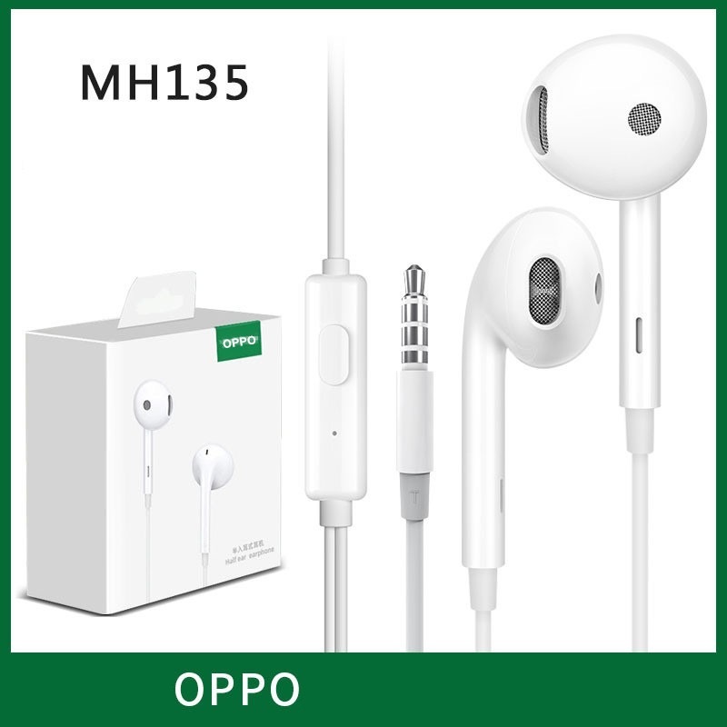 [รับประกัน 1 ปี] หูฟัง OPPO คุณภาพเสียง HiFi เอฟเฟกต์เสียงแหลมและเบสที่ดี ไมโครโฟนในตัว ปลั๊ก 3.5 มม. (พร้อมกล่อง)