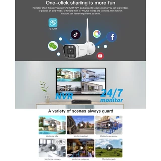 Vstarcam CS58 ความละเอียด 3MP กล้องวงจรปิดไร้สาย Outdoor IP Camera กล้องนอกบ้าน ภาพสี มีAI+