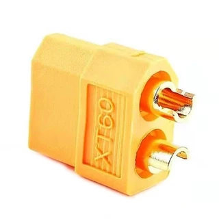 ปลั๊กต่อไฟ , ขั้วต่อไฟ DC XT60 Connector ทนกระแสไฟสูง 60 A วัสดุฉนวน PA66 สำหรับงานแบตเตอรี่ หรือ DIY