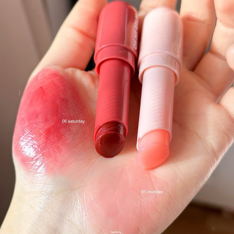 สั่งในไลฟ์ 95.-  2P OH MY BALM juicy & glowy  7 เฉดสี 3.3g. โอ้มายบาล์ม ราคา ถูกที่สุด ดีลบีเคเค แกลเลอรีภาพที่ 4