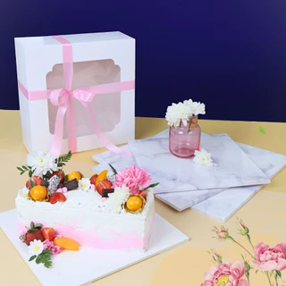 Boxjourney ฐานรองเค้กพรีเมี่ยม ฐานรองเค้กครึ่งปอนด์ ไซส์ 1-3 ปอนด์ ( 10 ชิ้น/แพ็ค) ฐานรองเค้ก