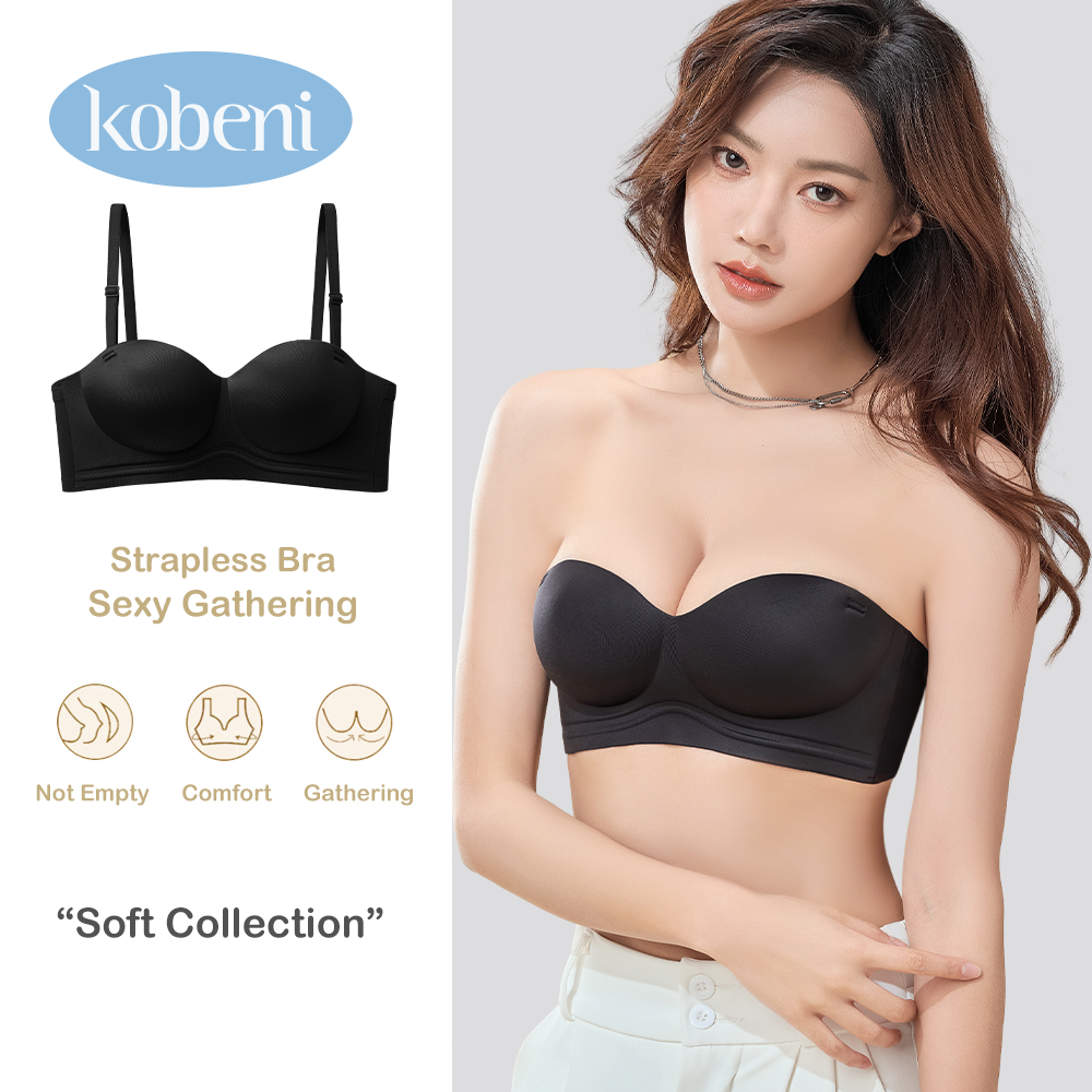 ⭐KOBENI⭐เกาะอก มองไม่เห็น ชุดชั้นใน สําหรับผู้หญิง ดันทรง ชุดชั้นในเซ็กซี่ แข็ง ไร้รอยต่อ ไม่มีสายรัด