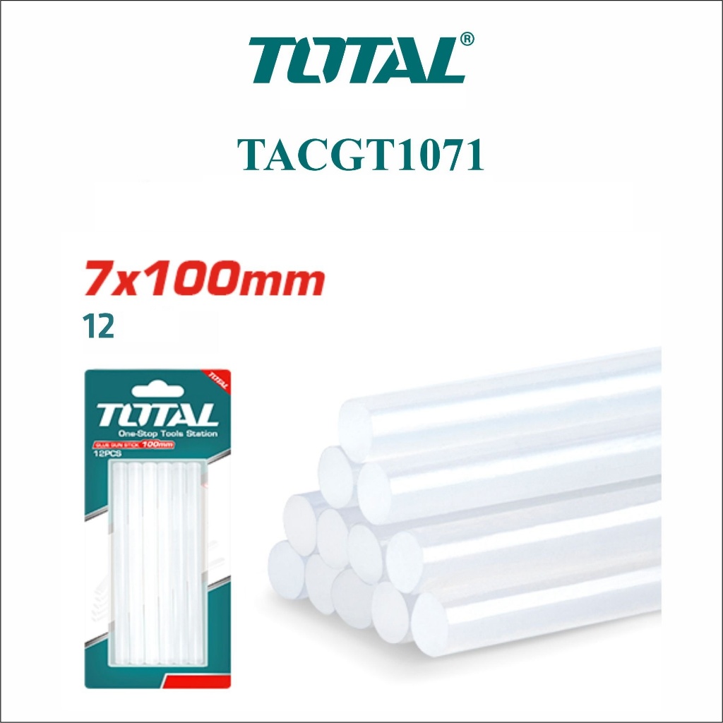 Total กาวแท่ง ขนาด 7 MM. (12 แท่ง) รุ่น TACGT1071