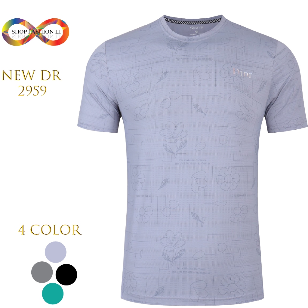 เสื้อกกีฬาออกกำลังกายแขนสั้น เนื้อผ้าลื่นใส่แล้วเย็น MT 2959