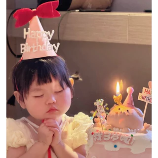 [พร้อมส่ง] หมวกวันเกิด หมวกHappy Birthday น่ารัก มีหลายแบบ