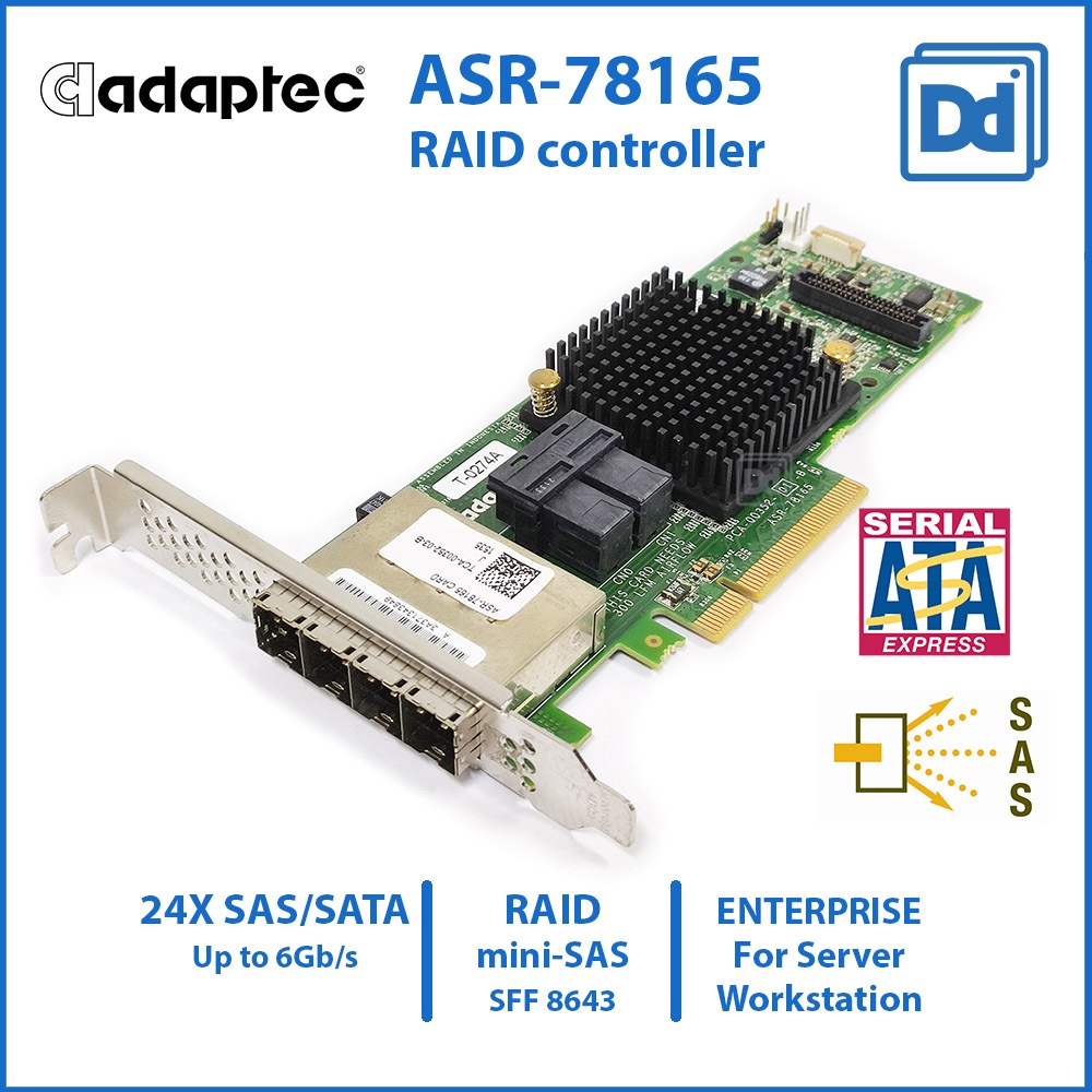 RAID CARD ADAPTEC ASR-78165 SAS 6Gbps HBA/RAID for Enterprise Server Workstation