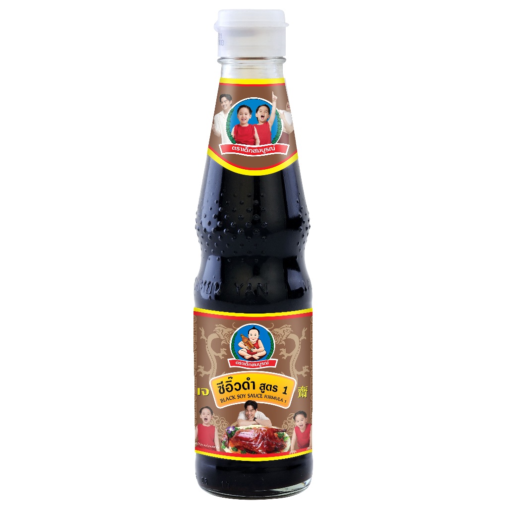 ซีอิ๊วดำสูตร 1 ตราเด็กสมบูรณ์ 410g / Healthy Boy Brand Black Soy Sauce F1 410g