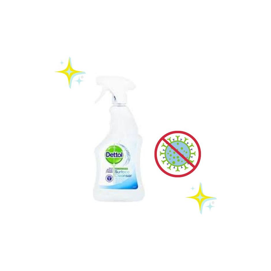 นํ้ายาทำความสะอาด Dettol Anti-Bacterial Surface Cleanser Spray 500ml ฆ่าแบคทีเรียได้ 99.9% แบบหัวสเปร์ยฉีด