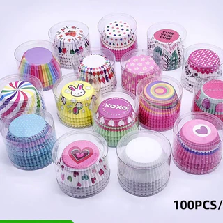 [ถูกที่สุด!] ถ้วยจีบ 3219 แพ็คละ 100 ใบ ถ้วยคัพเค้ก มัฟฟิน ฐาน 5 ซม.