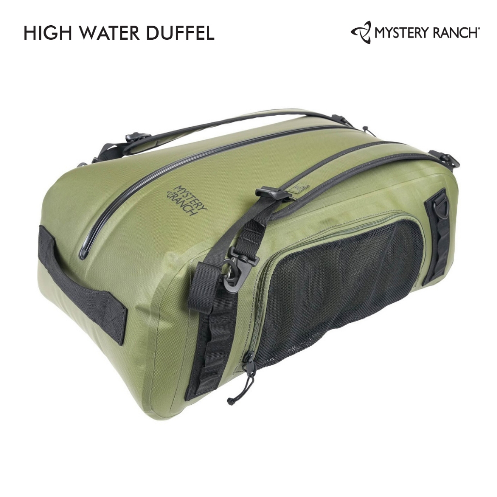 Mystery Ranch High Water Duffel กระเป๋าดัฟเฟิลกันน้ำ 50L สะพายหลังได้ ปกป้องสัมภาระให้แห้งในทุกกิจกร