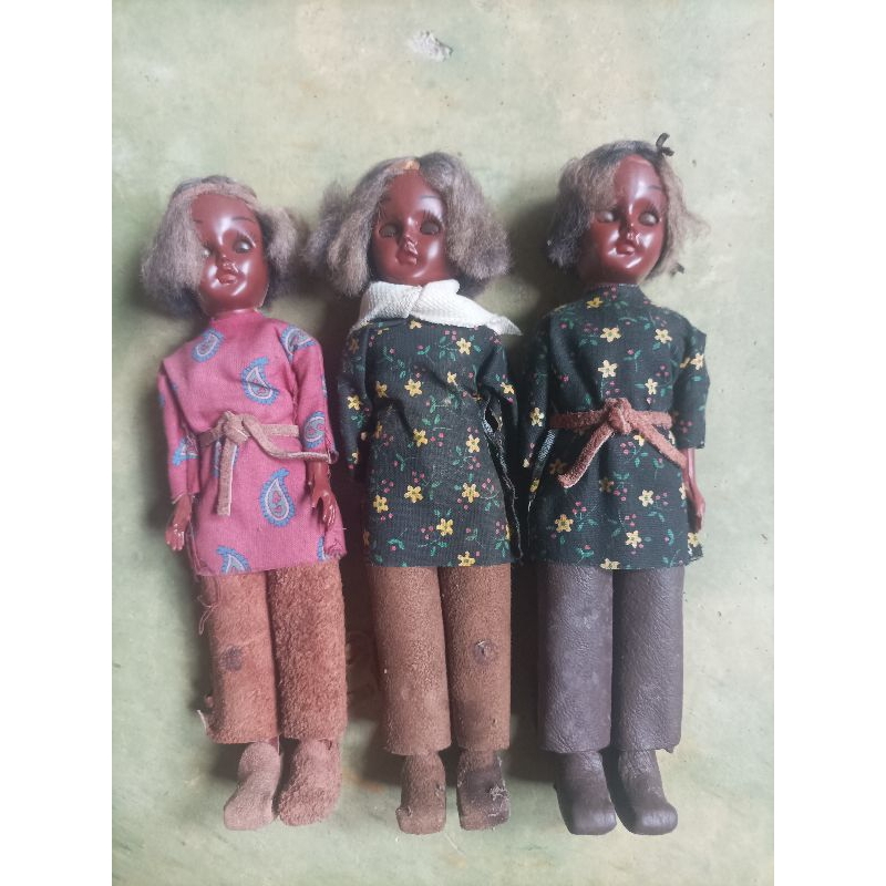 Rare Vintage Carlson Indian Dolls Native American18cm สินค้ามือสองจากตู้ยุโรป
