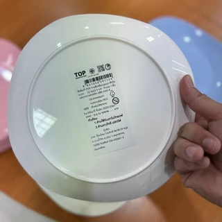 TOP [12 ชิ้น] จานเหลี่ยมมุมมน ทรงสี่เหลี่ยมมุมมน 9 นิ้ว พลาสติก ABS Food Grade 12 ชิ้น P29