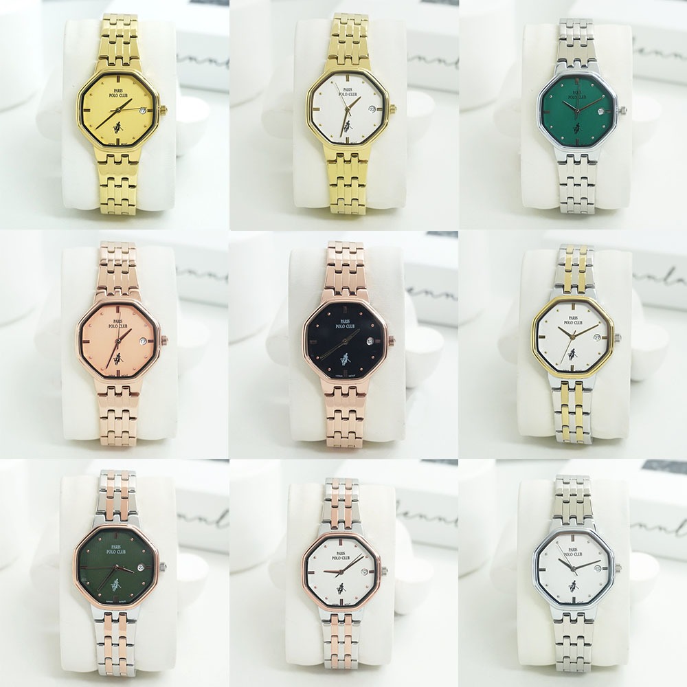 Paris Polo Club นาฬิกาข้อมือผู้หญิง รุ่น PPC-230801 (PPC-230801-WE, PPC-230801-RG-BK, PPC-230801-RG, PPC-230801-GN)