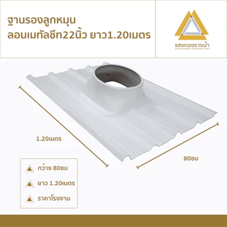 ฐานรองลูกหมุนลอนเมทัลชีทขนาด 22" ความยาว 1.20ม.,1.50ม. ราคาโรงงาน