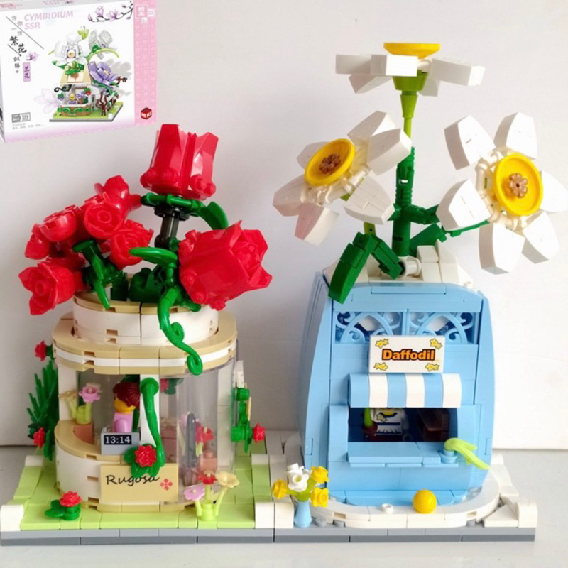 ตัวต่อ เลโก้ ดอกไม้ ดอกกุหลาบ ของขวัญ วันวาเลนไลน์ Lego Follows ของแต่งห้อง ของแต่งบ้าน
