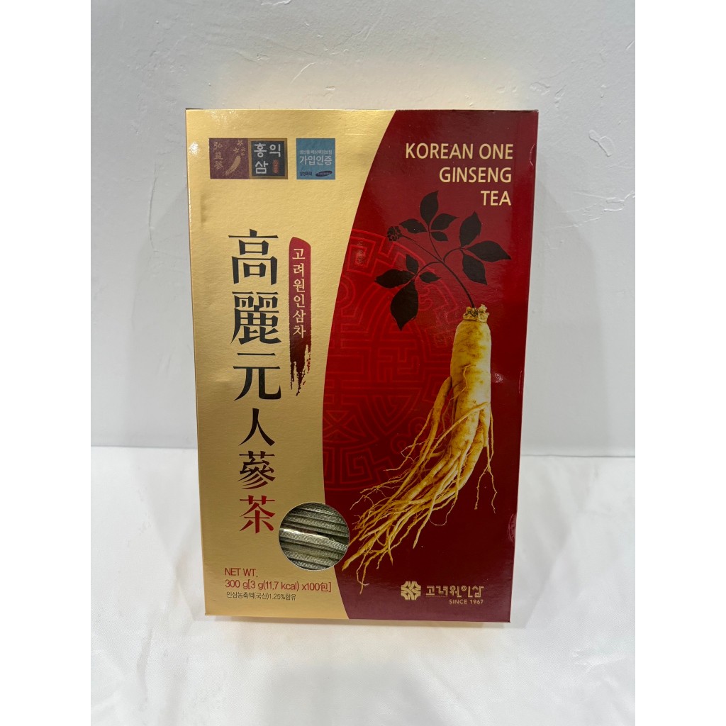 พร้อมส่ง 1 กล่องมี 100 ซอง ชาโสมเกาหลี แท้ Korea One Ginseng Tea
