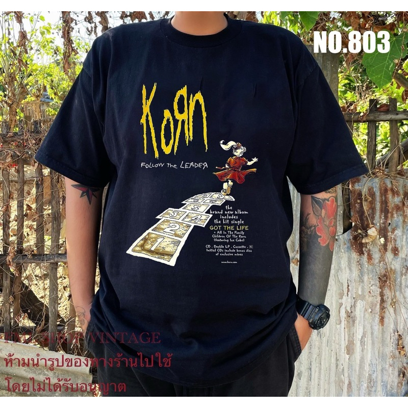 KORN👕เสื้อยืดมือสองงานใหม่บูทเลทรับประกันสุ่มงานป้ายทุกตัว💯