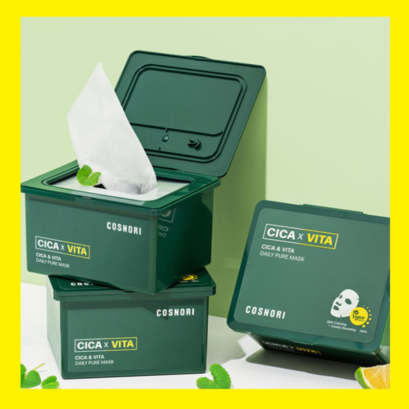 COSNORI Cica & Vita Daily Pure Mask 350ml.(30 Pcs) มาส์กแผ่น