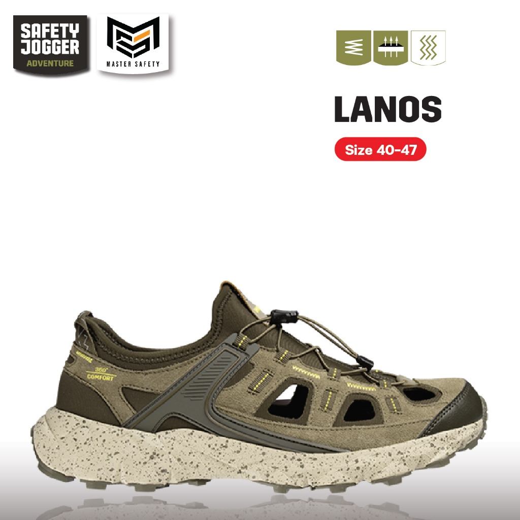 [ของแท้พร้อมส่ง] Safety Jogger รุ่น LANOS รองเท้าแตะเดินป่า ระบายอากาศ ยึดเกาะพื้นได้เป็นอย่างดี