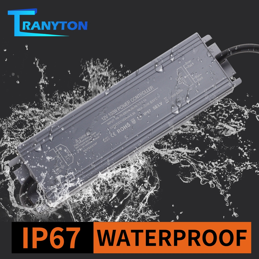 LEDหม้อแปลง แหล่งจ่ายไฟ  DC12V 24V IP67 กันน้ำ หม้อแปลงไฟฟ้า 200W 300W 400W AC190-240V Driver สำหรับไฟ ไฟเส้น อื่นๆ