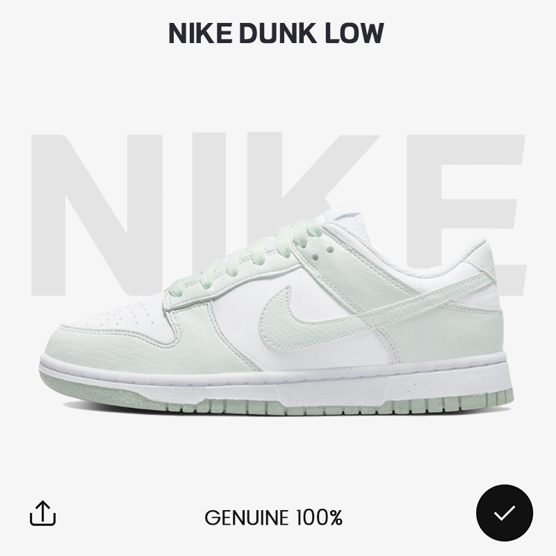 ของแท้ 100% Nike Dunk Low Next Nature White Mint รองเท้าผ้าใบ