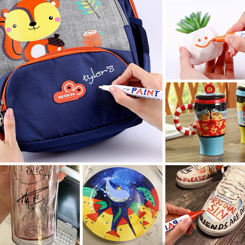 ปากกา ลบไม่ออก PAINT มาร์กเกอร์กันน้ำ เขียนเหล็ก ผ้า ยาง อะคริลิค กระจก ไม้ ทุกพื้นผิว เคมีกันน้ำ ปากกาสีน้ำมัน ปากกา - รูปที่ 4