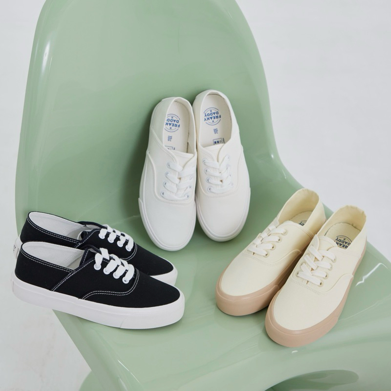 Freaky Daddy รองเท้าผ้าใบ Daddy Bean เหยียบส้นได้ไม่เสียทรง