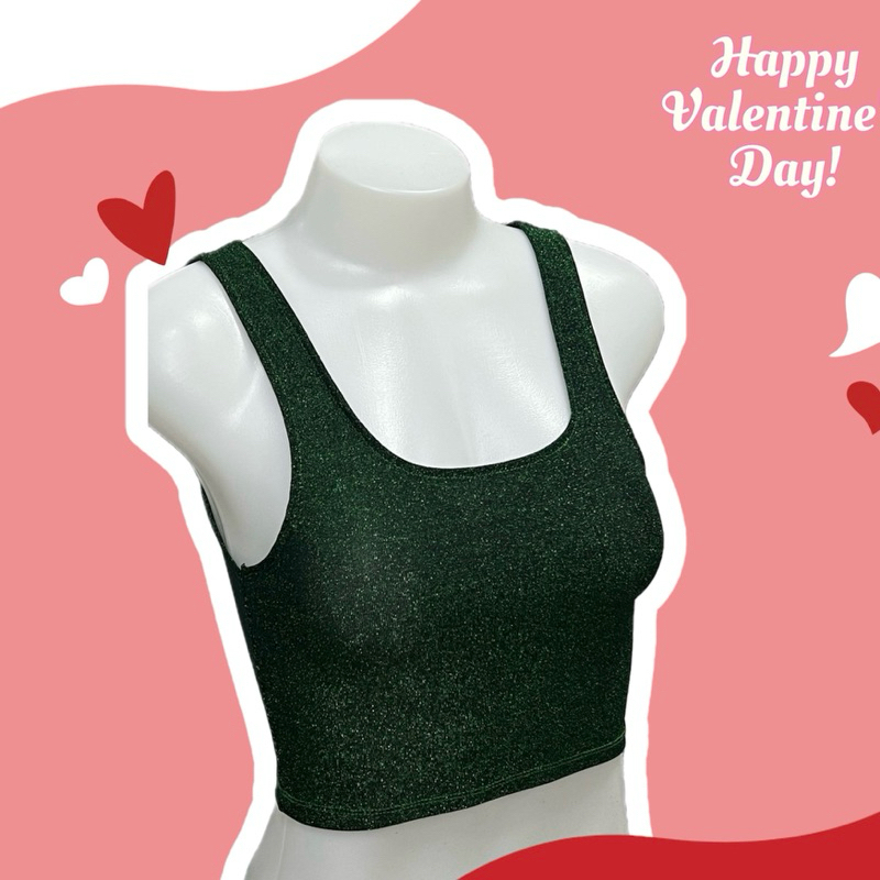 MML101🪭เสื้อกล้ามคอยู🪭ผ้ากลิตเตอร์🪭ระยิบระยับ