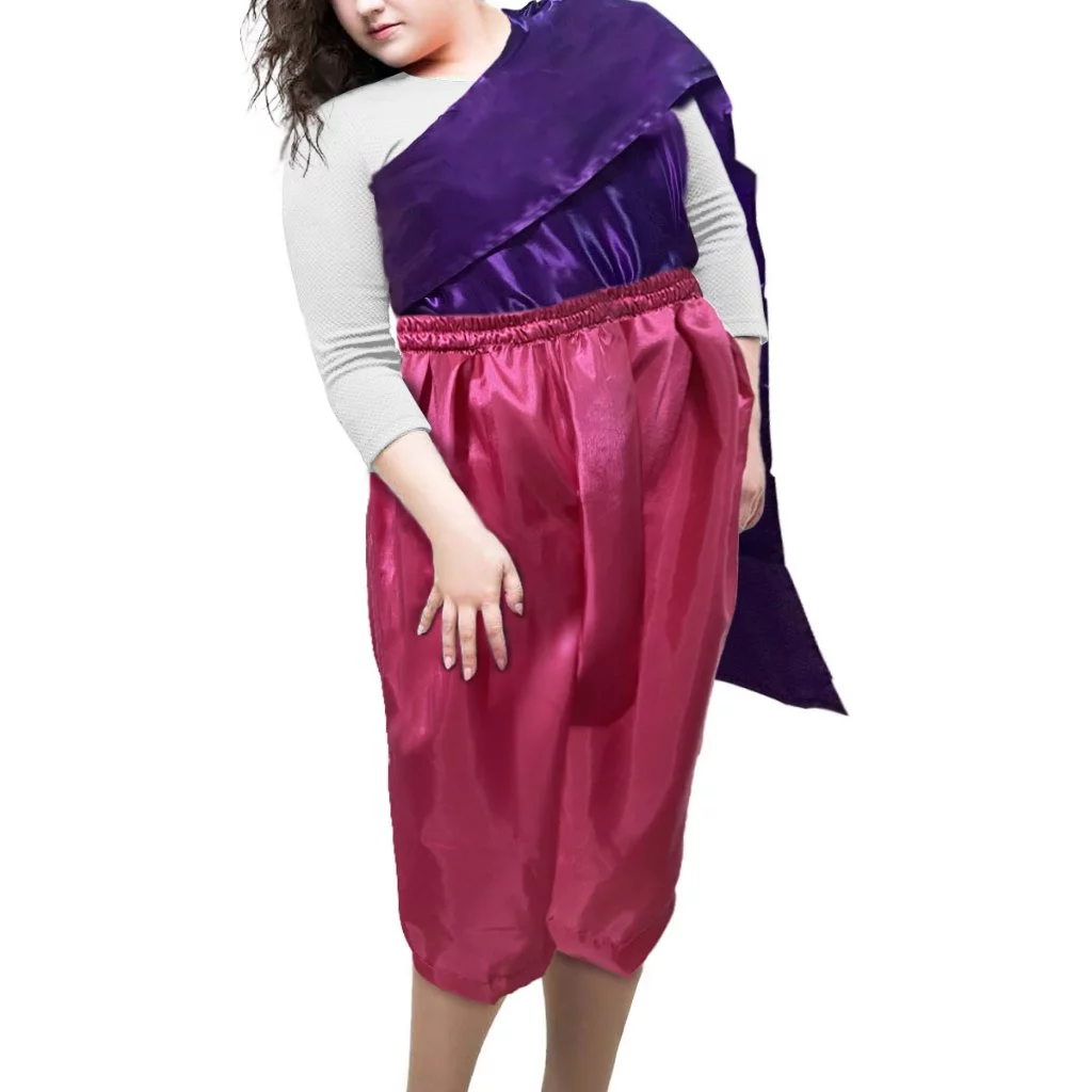 โจงกระเบนสำเร็จรูปผ้าไหมจีน ไซซ์ 4XL รอบเอว 30-46 นิ้วยาว 30 นิ้ว ไซซ์จัมโบ้ สำหรับคนตัวใหญ่