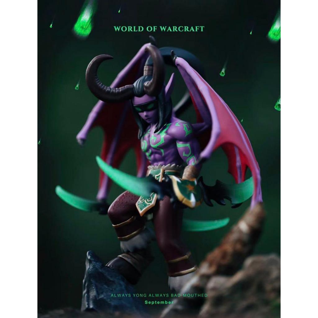 จัดส่งจากญี่ปุ่นของแท้ POPMART World of Warcraft Character Series ตุ๊กตาตุ๊กตาคอลเลกชันเกม Illidan BOBOCOCO Molly Labubu Dimoo Pucky Bunny Skullpanda Secret รูป