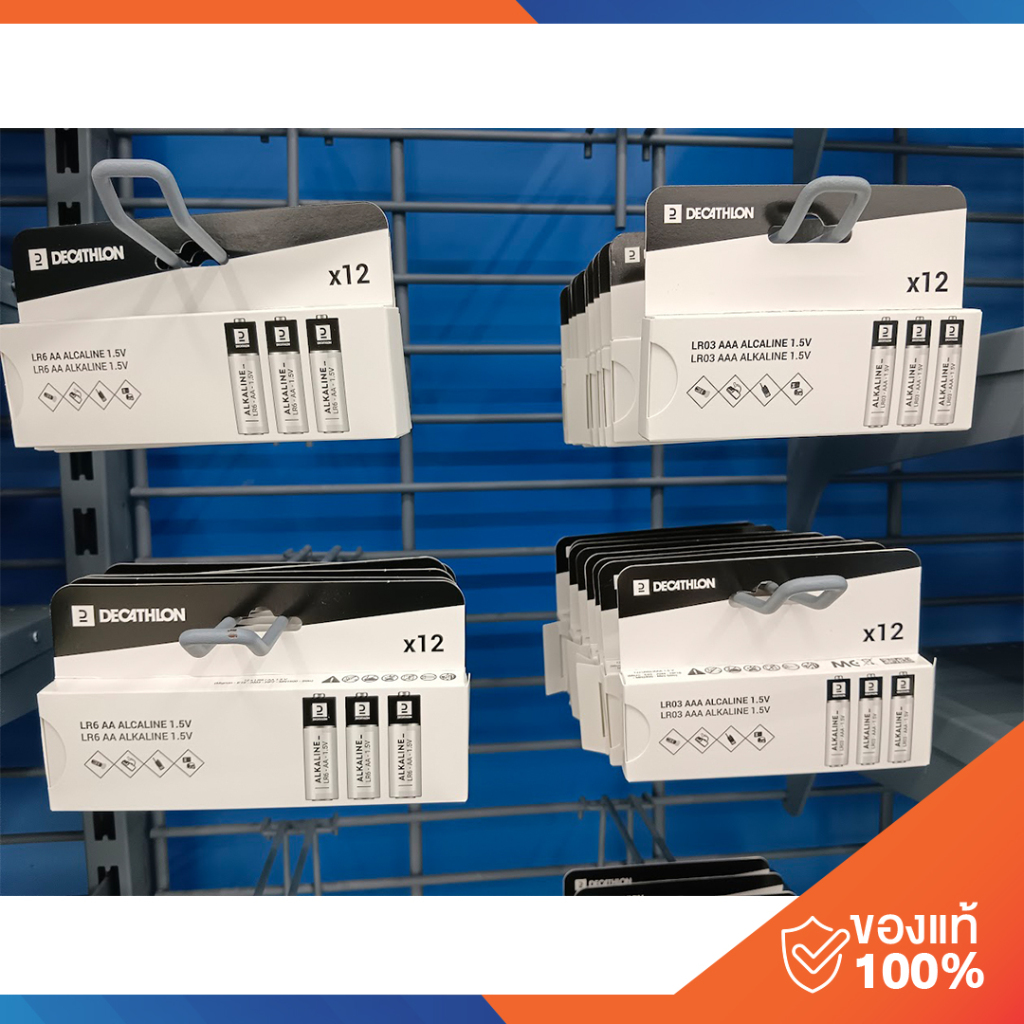 DECATHLON ถ่านอัลคาไลน์ ชุดถ่านอัลคาไลน์ 12 ก้อน LR06 ,LR03 ขนาด AA,AAA