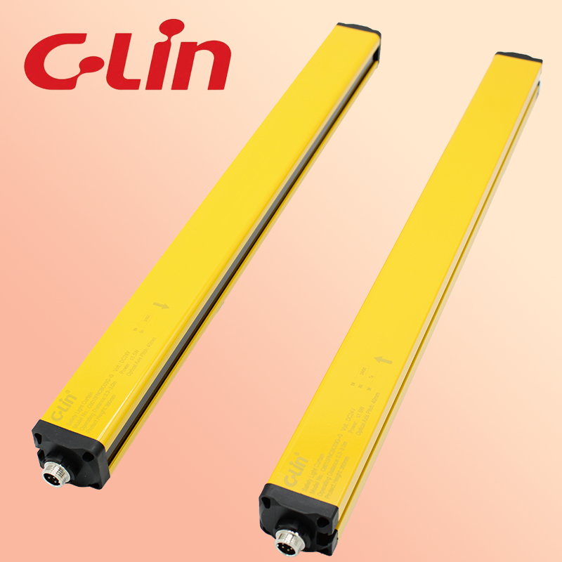 Light Curtain Sensor NPN NC เซ็นเซอร์ม่านแสง ม่านแสงนิรภัย ระยะจับ 0.3-3M ( สูง360MM / 680MM / 840MM ) 12-24VDC ″C-LIN″