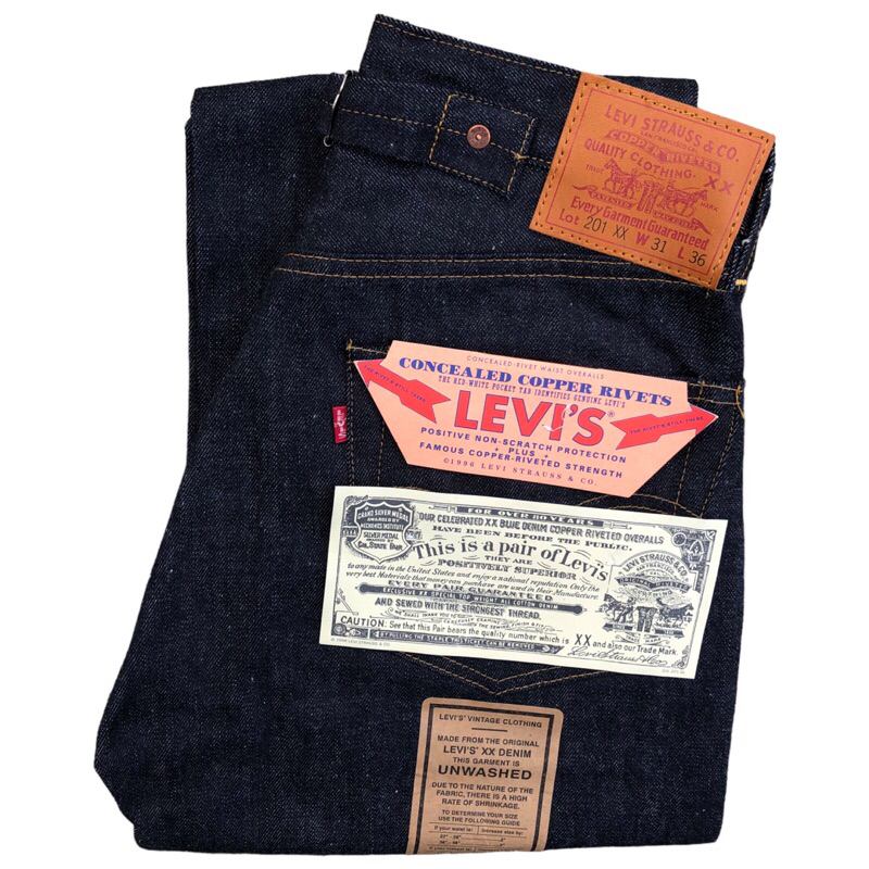 DEAD STOCK  LEVI’S 201 XX  BIG E LVC 1937  USA 🇺🇸 #555