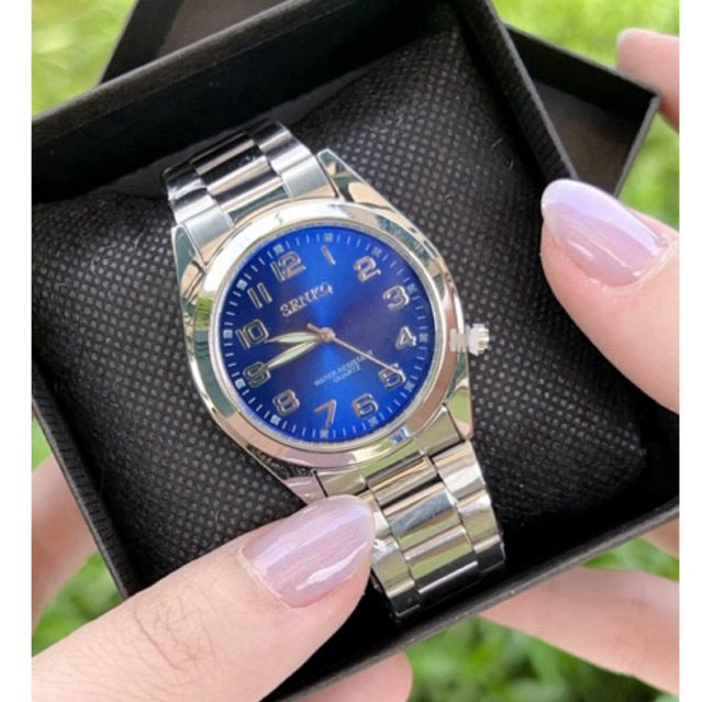 นาฬิกา Senkq หน้าปัดตัวเลขเต็ม เข็มมีพรายน้ำ หน้าปัด38mm สายสแตนดลส - รูปที่ 2