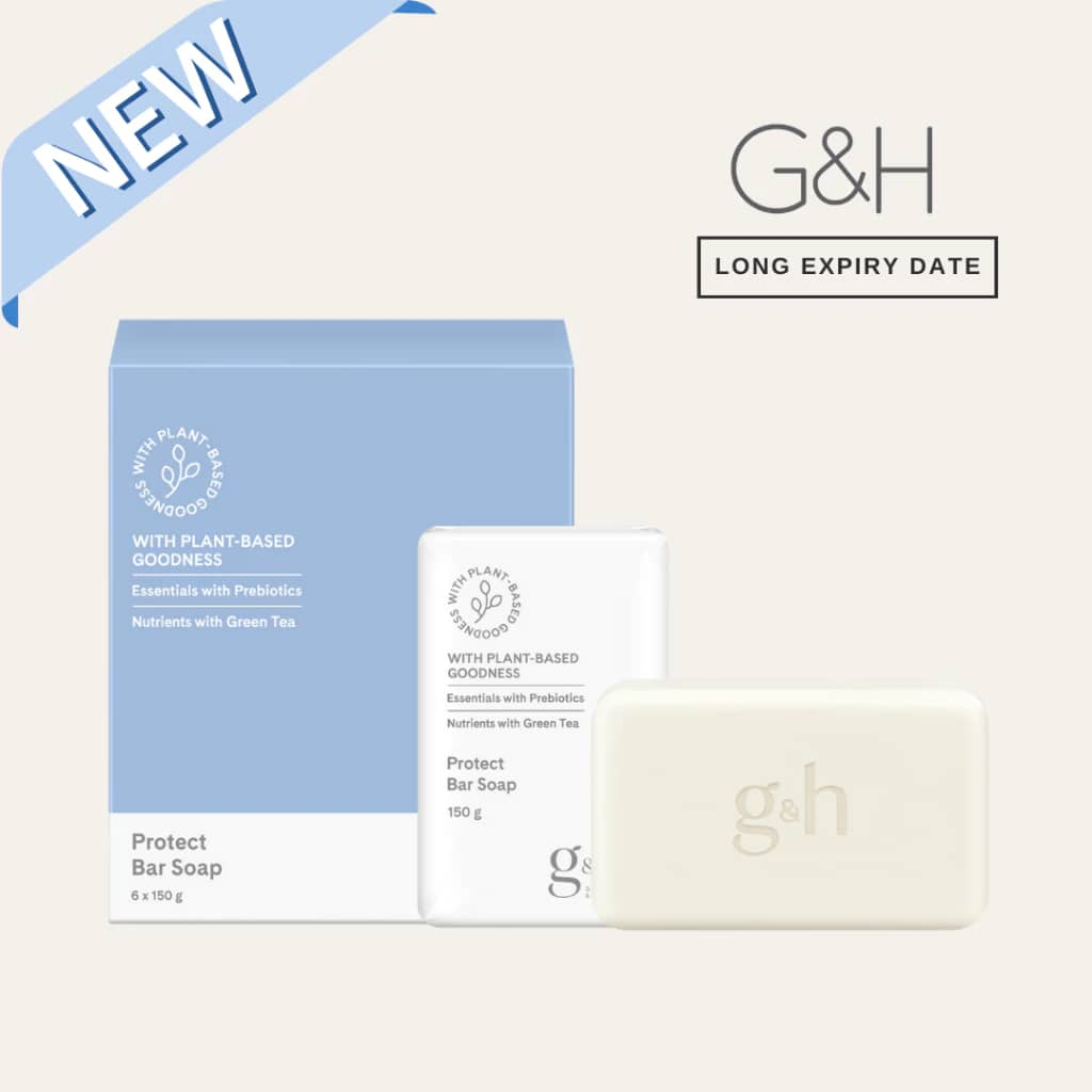 New ไห้ม G&H PROTECT+ bar soap สบู่อาบน้ำ จีแอนด์เอช โพรเท็คท์ ขนาด 150g