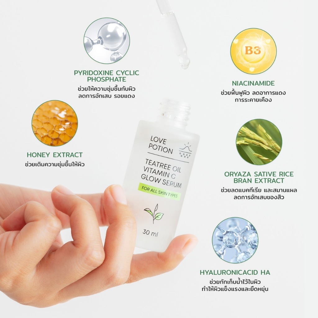 [ส่งด่วน กทม. 1 วันถึง] TEATREE OIL VITAMIN C GLOW SERUM - รูปที่ 2