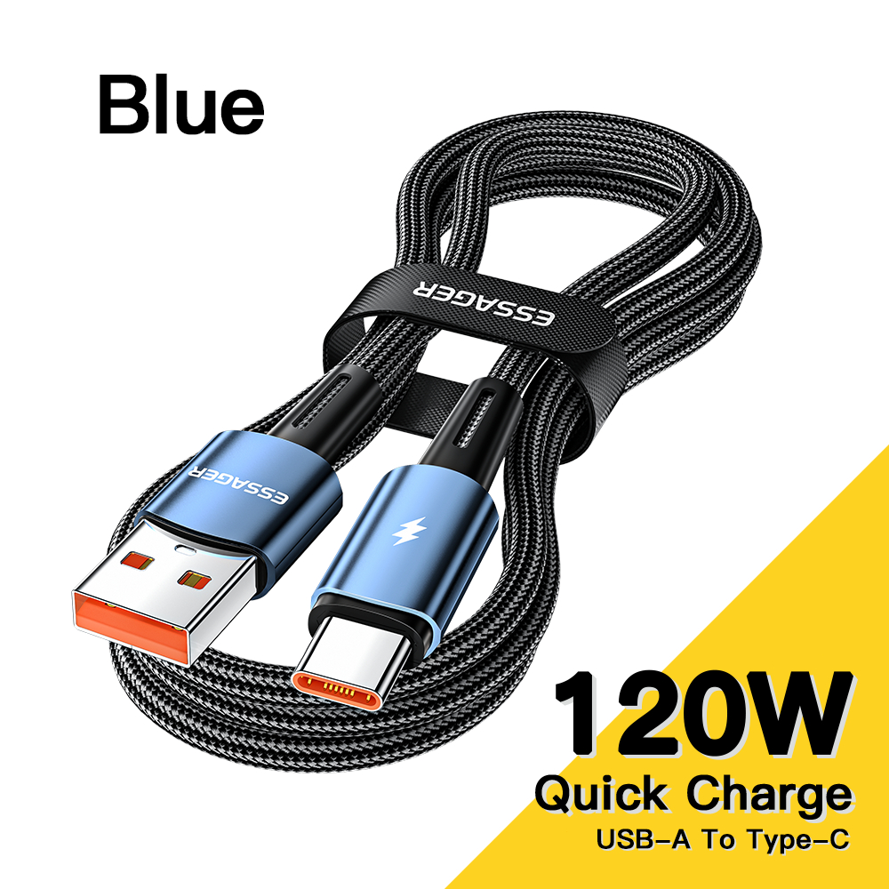 Essager 120W Super Fast สายเคเบิลชาร์จเร็ว Type-C 6A USB สําหรับ Xiaomi 12Pro K50 67W 11Pro
