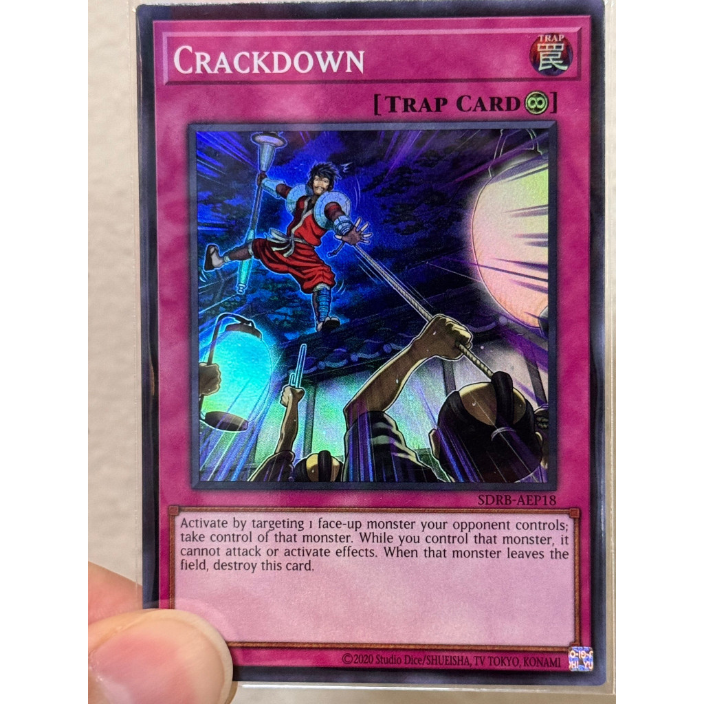 Yugioh SDRB-AEP18 Crackdown (SR) OCG Asia ENG การ์ดยูกิแท้ถูกลิขสิทธิ์