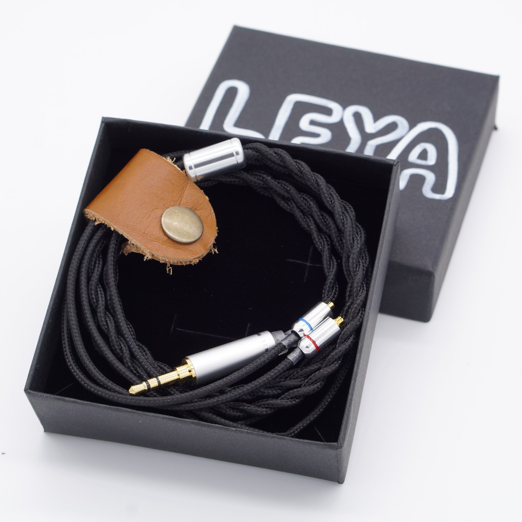 สายหูฟัง Leya - Black Nylon 2 หุ้มผ้า SPC x Copper