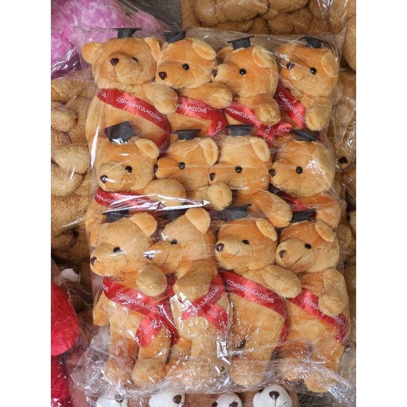 ตุ๊กตาหมีรับปริญญา ได้12ตัว‼️ คุ้มมาก ขนาด9นิ้ว ใส่หมวกปัจฉิม คาดสายรับปริญญา พร้อมส่ง นำไปจัดช่อ แจกเพื่อน แจกนักเรียน