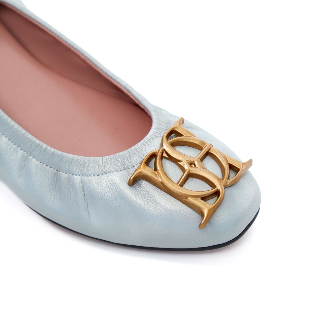 O&B รองเท้าหนังแกะ รุ่น AUDREY CREST IN MIRROR GREY-11087CS32615F_S4GYSM