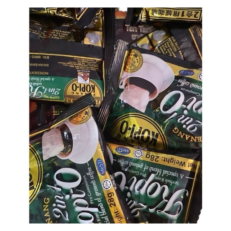 KOPI-O กาแฟดำสำเร็จรูป 2 in 1 kopi-O โอเลี้ยง หรือกาแฟโกปิโอปีนัง