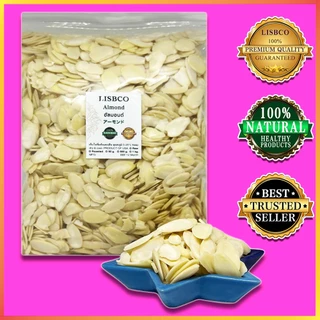 อัลมอนด์สไลด์ ดิบ เต็มแผ่น 250 กรัม Slices Almond Raw 250 g. AA+ สินค้านำเข้าจากอเมริกา สด ใหม่ สวย