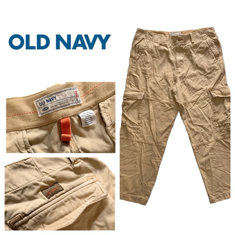 Old navy กางเกงคาร์โก้ ขายาว ผู้ชาย ผ้าหนา ไซส์ใหญ่ (มีตำหนิ)
