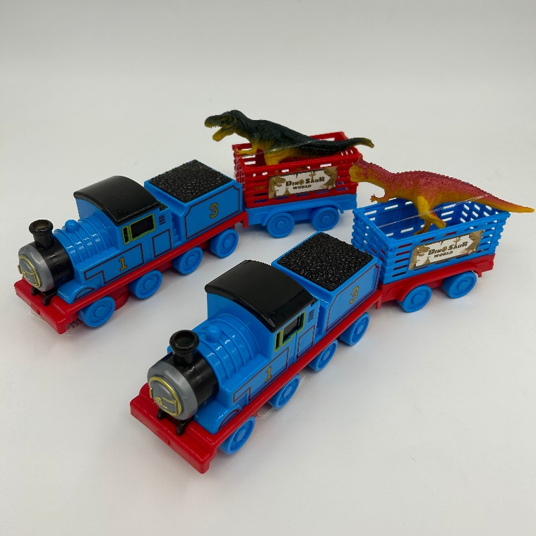 [พร้อมส่ง]รถไฟการ์ตูน รถไฟโทมัสชนถอย บรรทุกไดโนเสาร์1ตัว ของเล่นเด็ก มีเสียง มีไฟ ราคา ถูกที่สุด ดีลบีเคเค แกลเลอรีภาพที่ 2