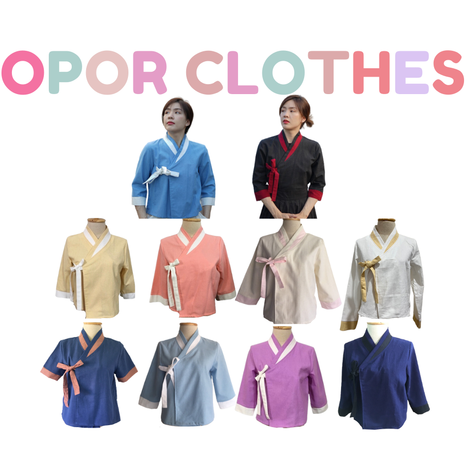 เสื้อฮันบกขาผูกV2-ระบุสีในแชท K-013