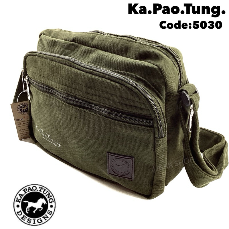 KAPAOTUNG กระเป๋าตุง สะพายข้าง พาดลำตัว บ่าไหล่ รหัส5030 กะเป๋าช่องเยอะ ใส่โทรศัพท์ มือถือ เงิน กป.หญิงชาย